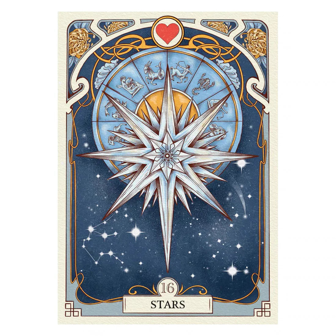 Romantic Lenormand Oracle Card Deck – Art Nouveau Floral Design