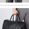 Retro PU Leather Weekender Duffel Bag with Adjustable Shoulder Strap