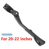 Black universal aluminum alloy bicycle kickstand with a three-hole thickened design