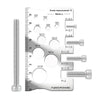 Stainless Steel Metric Thread Pitch Gauge with Measuring Ruler