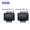 Two LiftMaster garage door opener receivers with rolling code technology shown side by side.