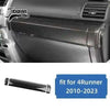 Carbon fiber trim kit for a 4Runner vehicle interior component.