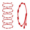 Hand-Woven Red Friendship Bracelet Set