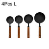 Stainless Steel Measuring Cup and Spoon Set with Wooden Handles