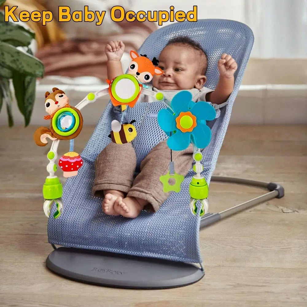 Adjustable Musical Activity Arch Toy for Baby Strollers and Car Seats