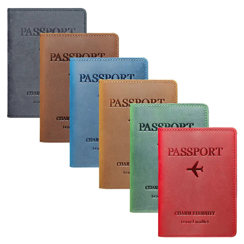 RFID-Blocking Leather Passport Holder