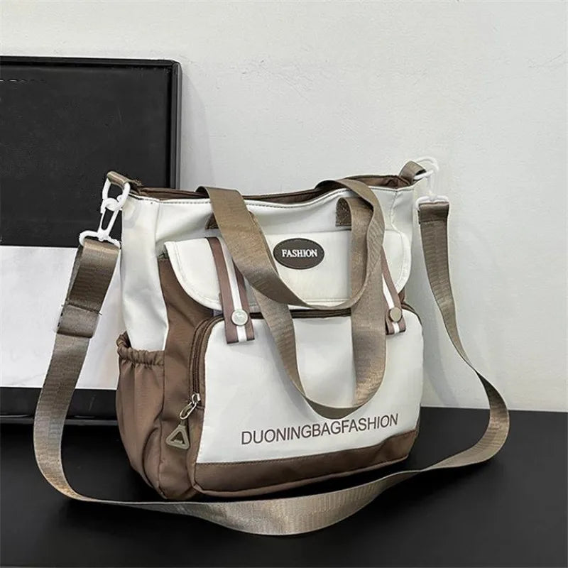 Everyday Nylon Tote Bag with Crossbody Strap