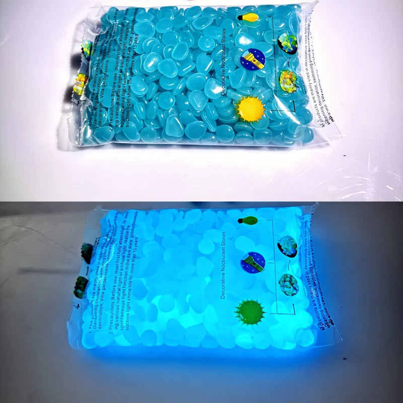 Glow-in-the-Dark Resin Pebbles for Garden & Landscape Lighting