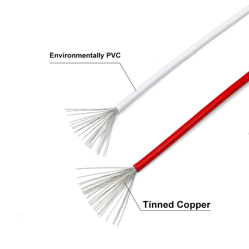 12-Color Tinned Copper Hookup Wire for DIY Projects