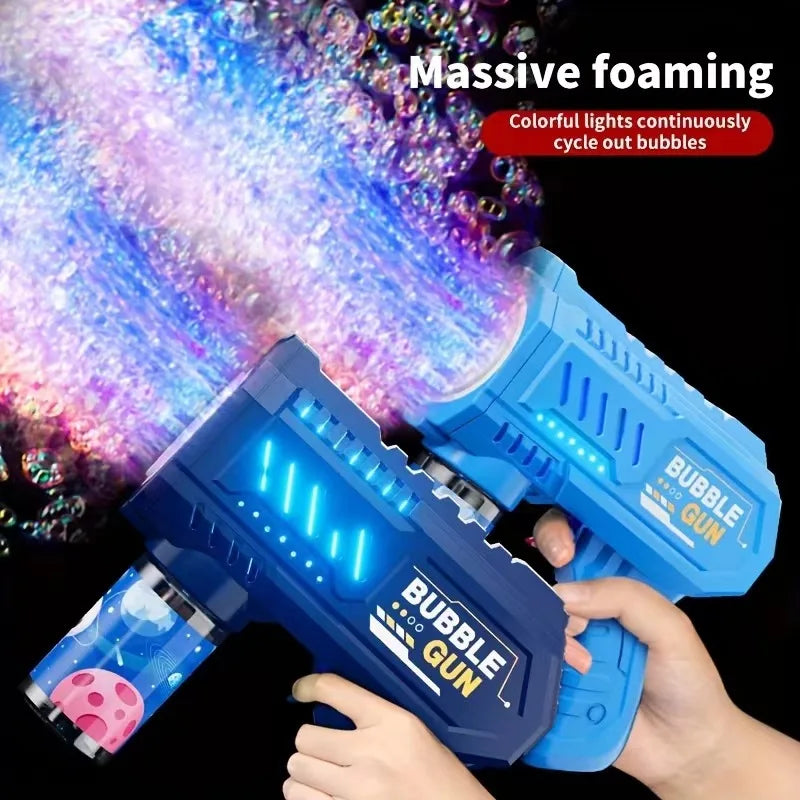 Automatic Bubble Blower Gun with Rocket Launcher