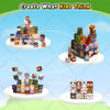 Magnetic Building Blocks with Mini Worlds and Character Figures