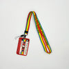 Retro Tape Design Lanyard with Card Holder