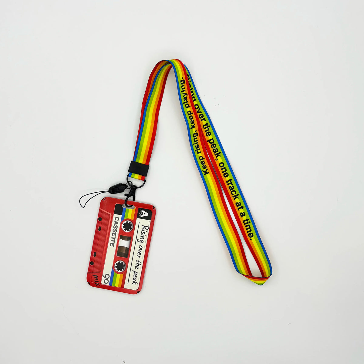 Retro Tape Design Lanyard with Card Holder