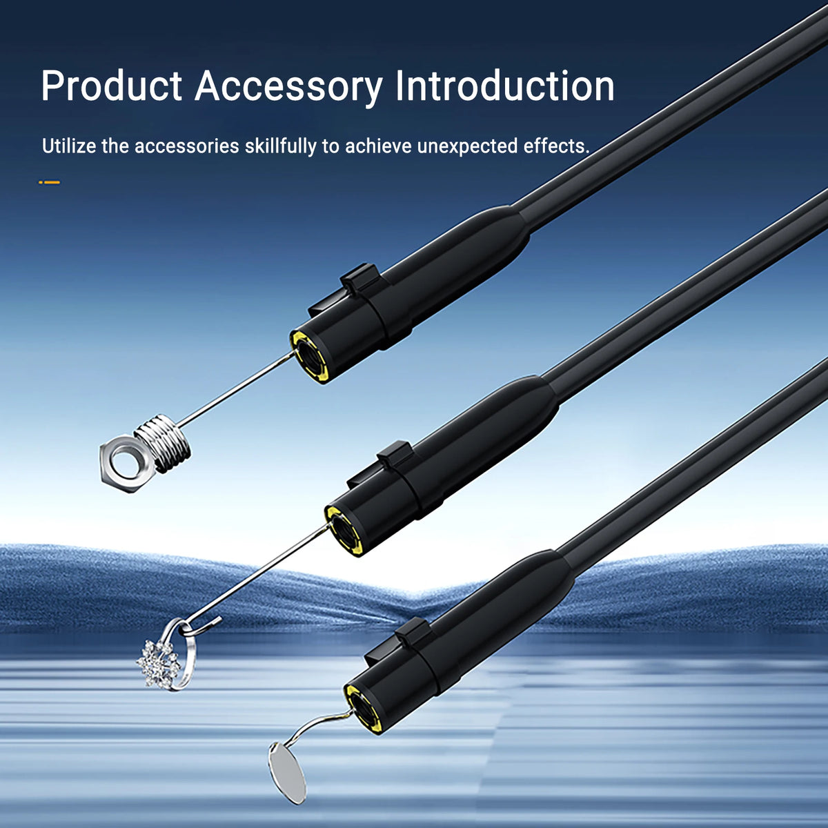HD Handheld Endoscope Inspection Camera with 4.3-inch Screen and Adjustable LED Lights