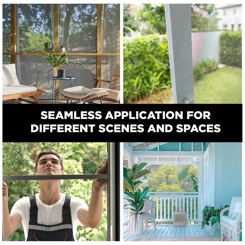 Fiberglass window screen mesh used for seamless application on different scenes and spaces.