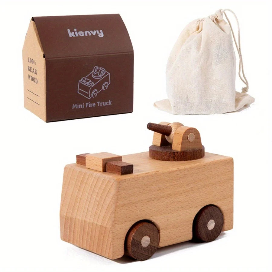 Wooden Engineering Vehicle Toy Set (11 Pieces)