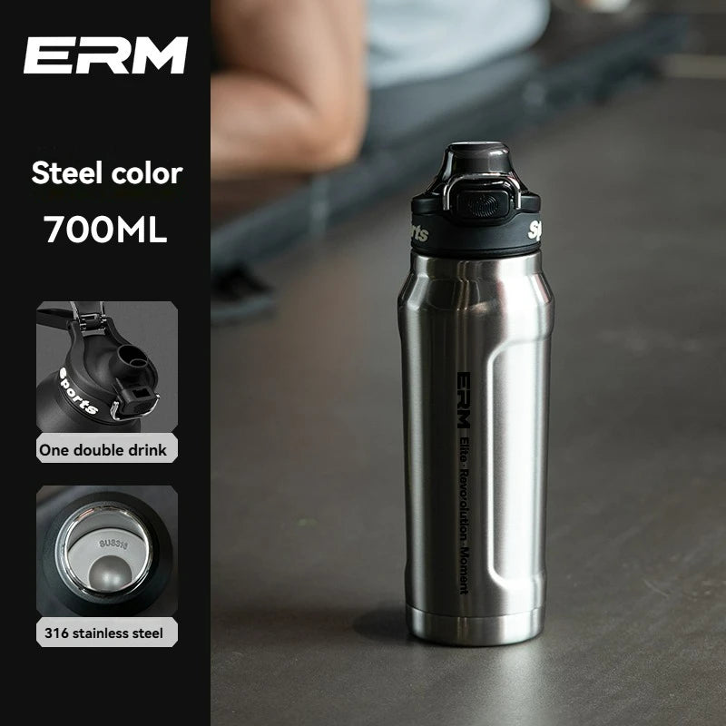 Double-Wall Insulated Stainless Steel Water Bottle with Handle