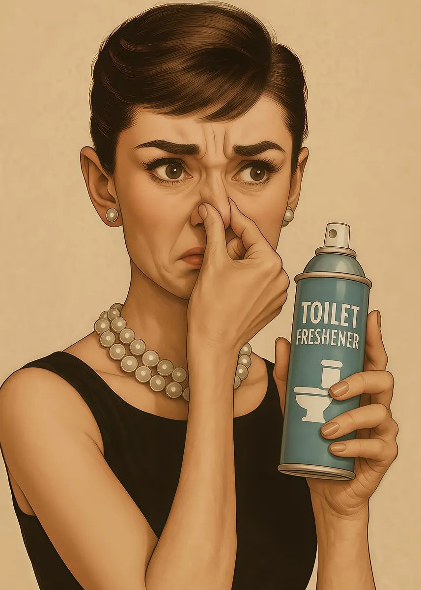 Mona Lisa Funny Bathroom Wall Art Canvas Print