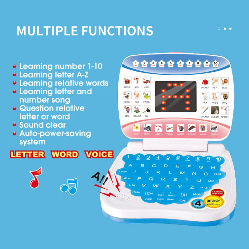 Mini Educational Learning Laptop for Kids