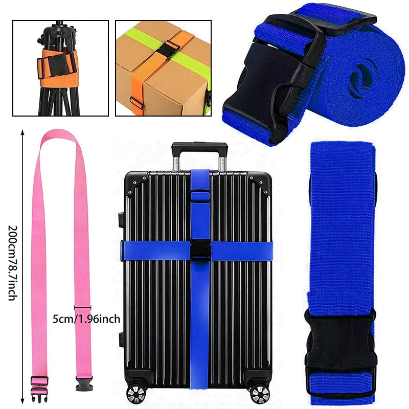Secure Adjustable Luggage Strap with Combination Lock