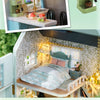 DIY Miniature Wooden Dollhouse Kit with Lighting