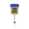 Sparkling Acrylic Retractable Badge Reel with Clip
