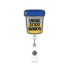 Sparkling Acrylic Retractable Badge Reel with Clip