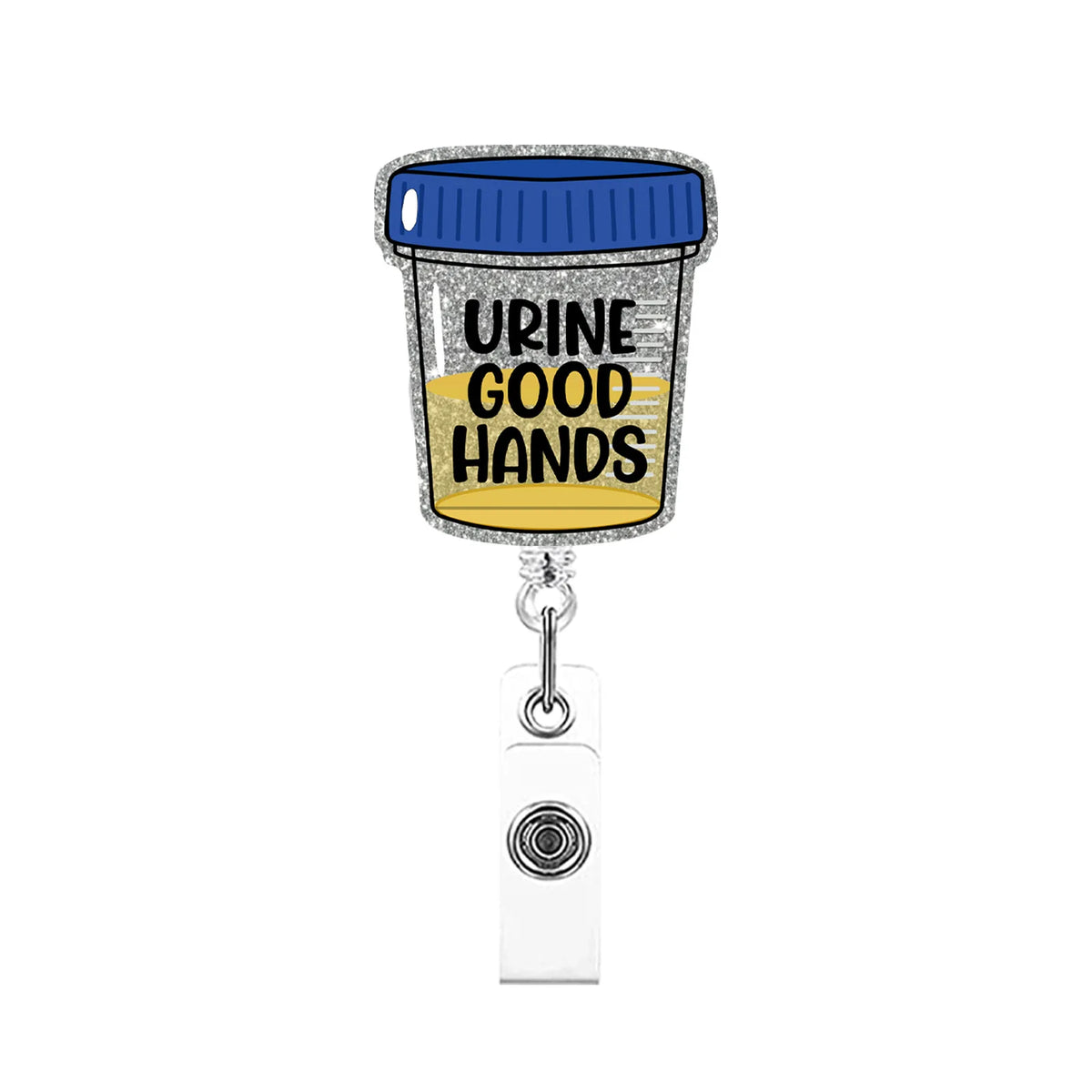 Sparkling Acrylic Retractable Badge Reel with Clip