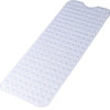 A white non-slip bathtub mat with numerous suction cups for grip.