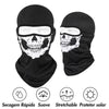 Black skull print full face balaclava mask for windproof cycling and motorcycle use