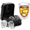 Skull and Diamond Silicone Ice Cube Mold Tray with Lid