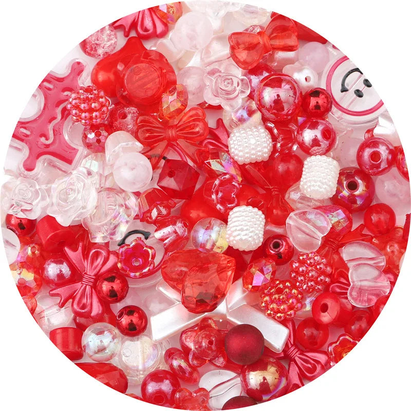 Colorful Acrylic Bead Mix for DIY Jewelry
