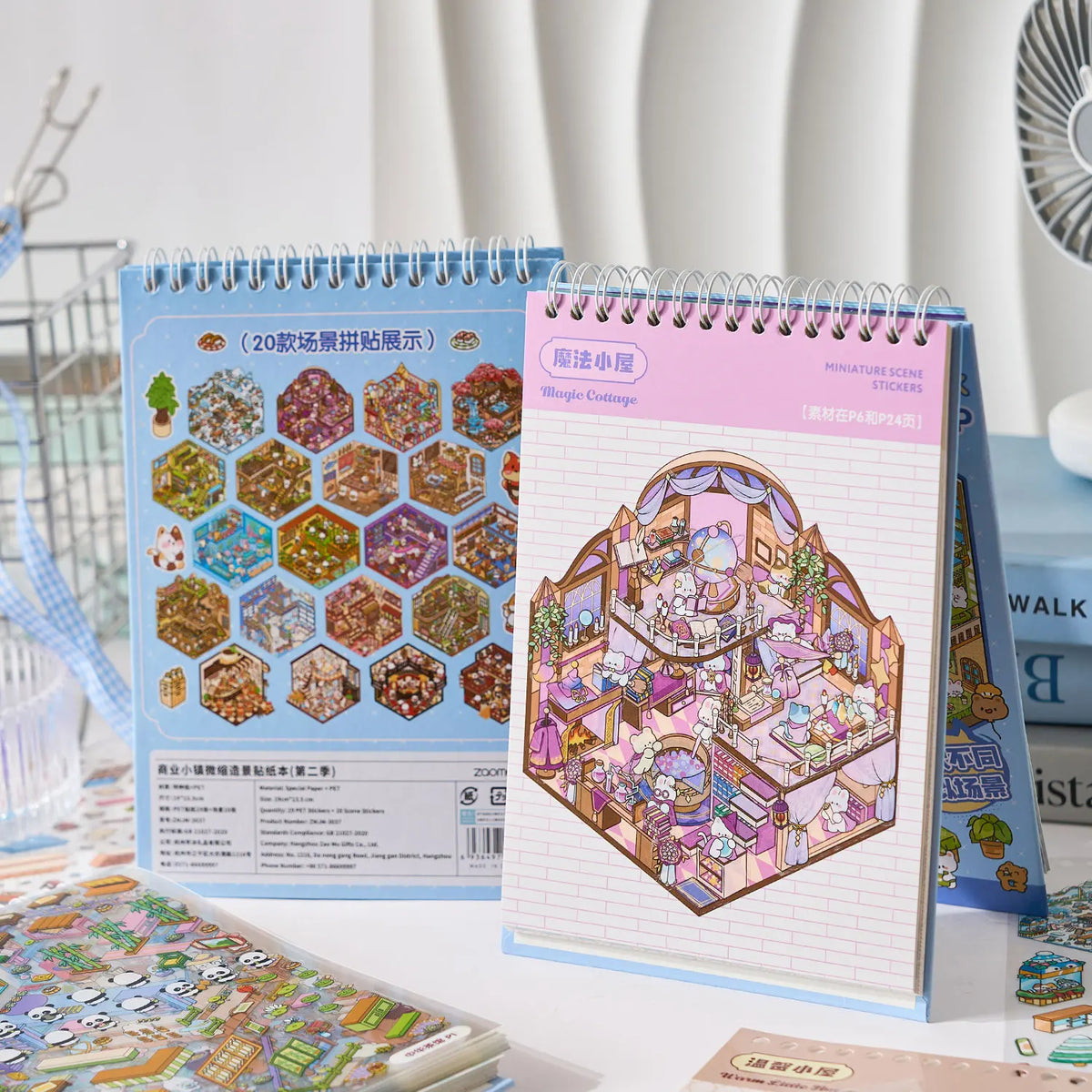 3D Miniature Scene Sticker Book – DIY Visual Stacking Decorative Stickers