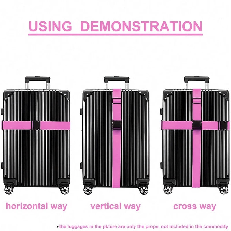 Secure Adjustable Luggage Strap with Combination Lock