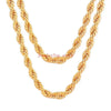 18K Gold-Plated 4mm Rope Chain Necklace