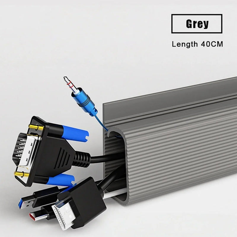 Under-Desk Cable Organizer with Self-Adhesive Backing