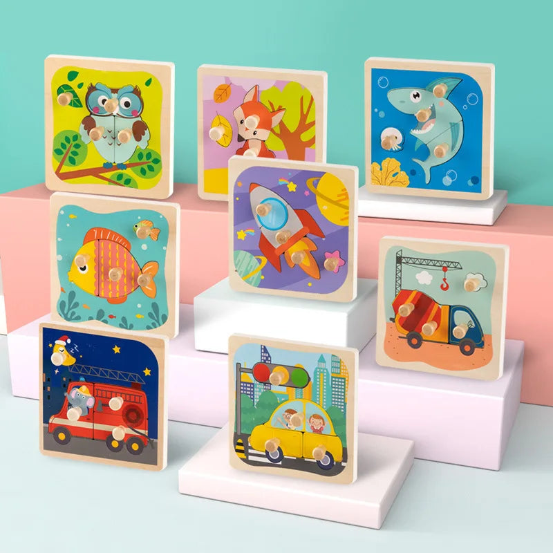 Wooden Alphabet Puzzle Board for Toddlers