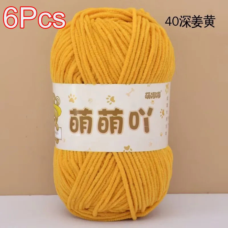 Soft Chenille Yarn for Crocheting and Knitting