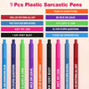 Satirical Quote Ballpoint Pen Set (9-Pack)