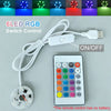 A 6LED RGB Switch Control device with a wire, remote control, and touch dimming panel.