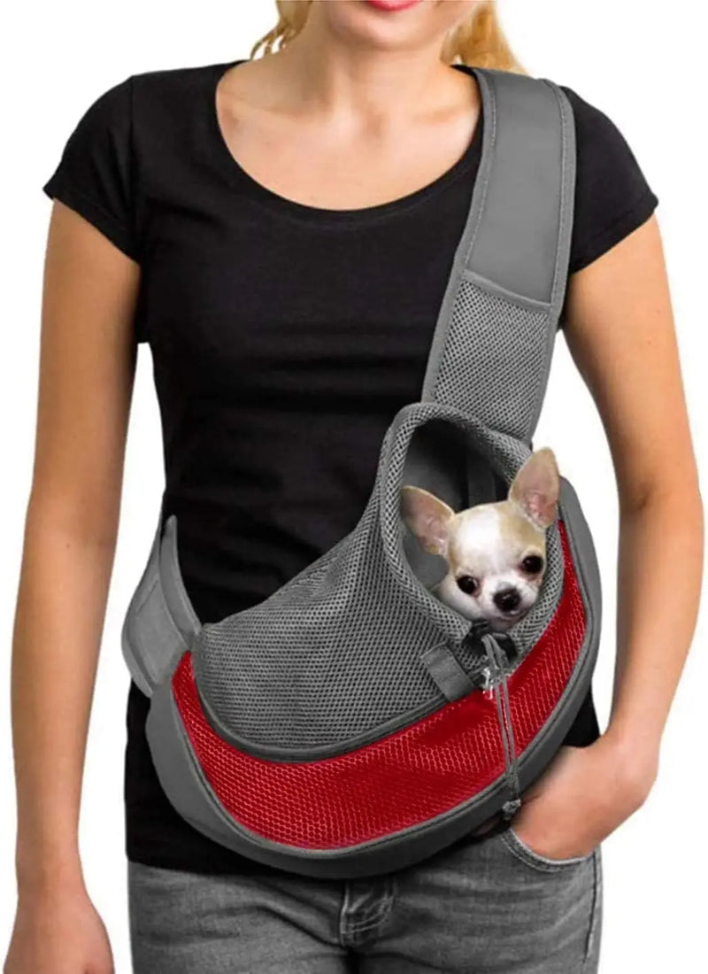 Hands-Free Pet Sling Carrier for Small Dogs & Cats