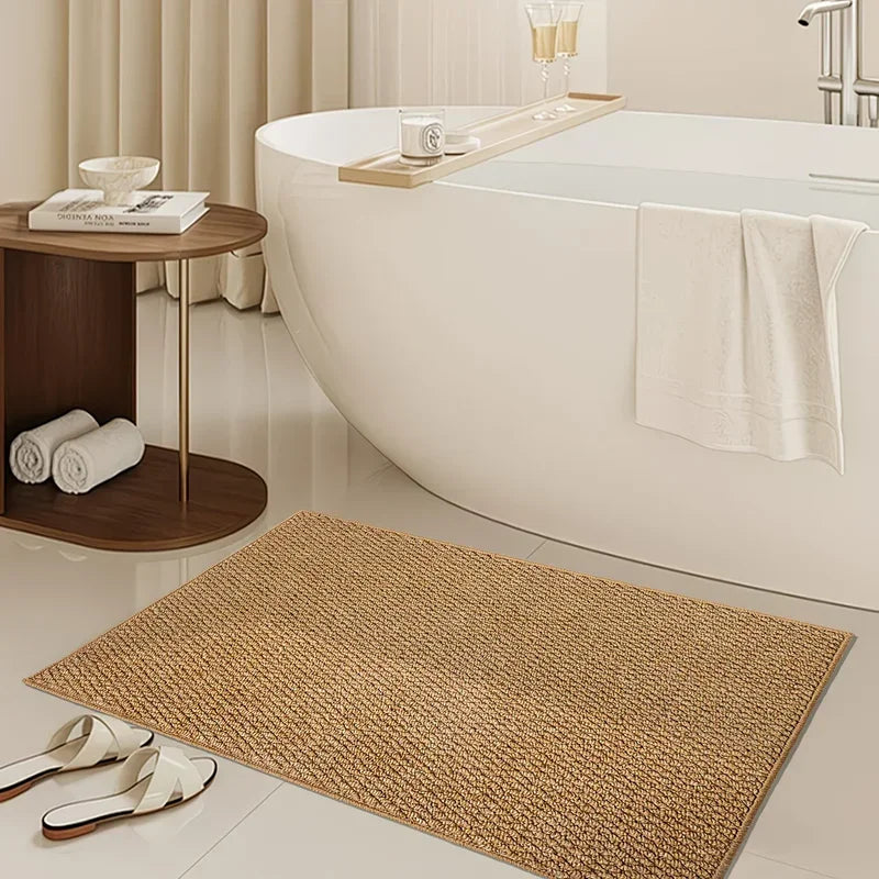 Minimalist Faux Sisal Jute Rug with Anti-Slip Backing