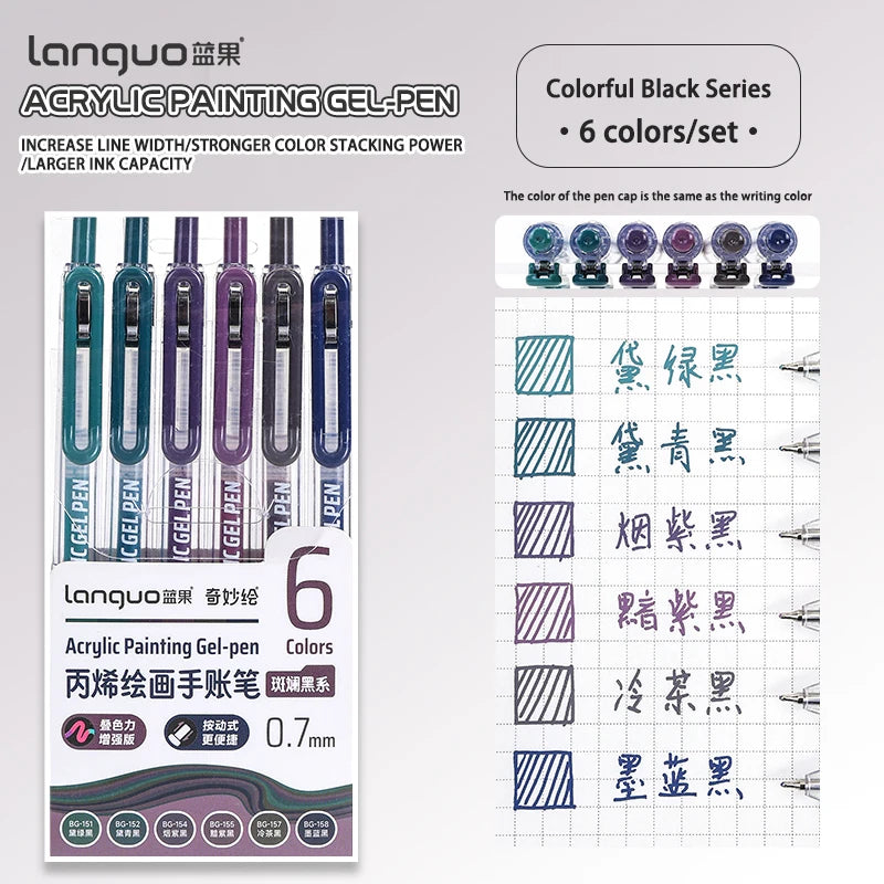 Vibrant Acrylic Gel Pens Set for Art & Writing