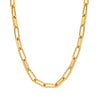 18k Gold Plated Paperclip Chain Necklace