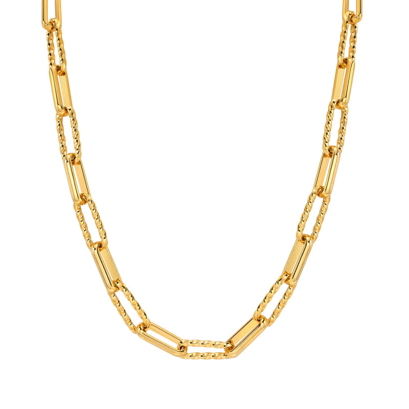 18k Gold Plated Paperclip Chain Necklace
