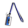 Retro Tape Design Lanyard with Card Holder