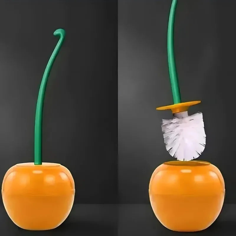 Cherry-Shaped Toilet Brush and Holder Set