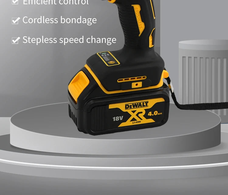 Brushless Cordless Impact Wrench with LED Light