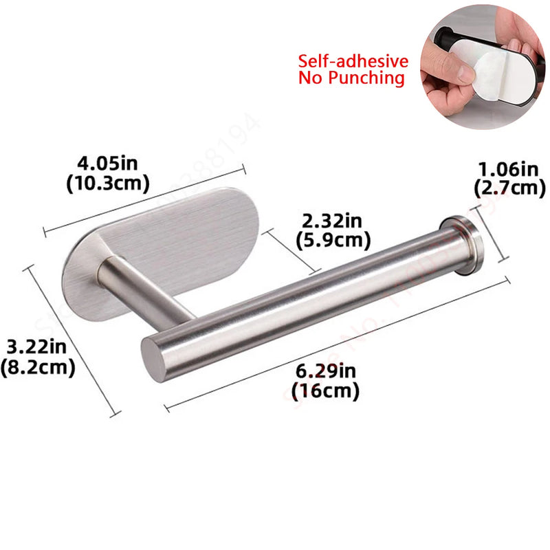 Porte-rouleaux de papier toilette en acier inoxydable à fixation murale