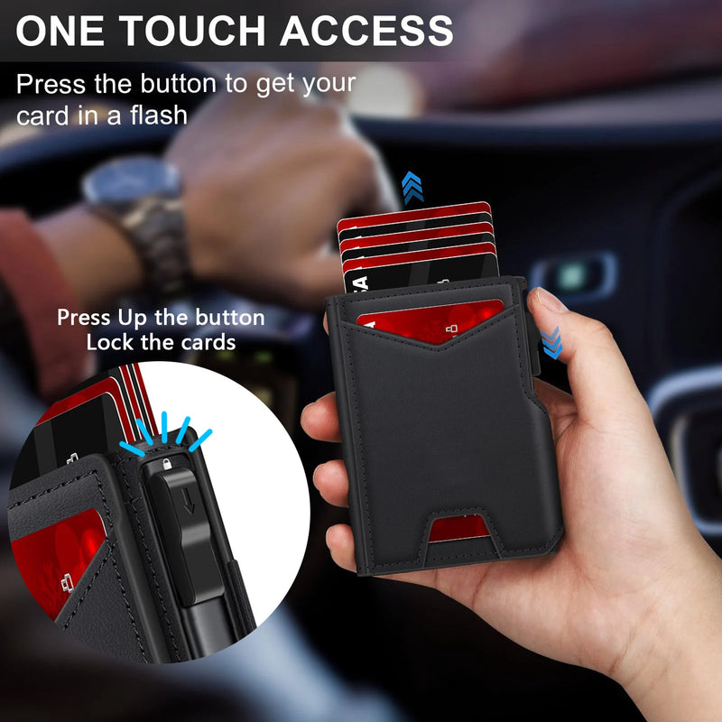 Slim RFID-Blocking Pop-Up Wallet for Men
